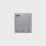 A rectangular metallic silver portable battery pack with black printed text, including the brand name 'nähe' and 'WATERPROOF', centered on a light gray background.