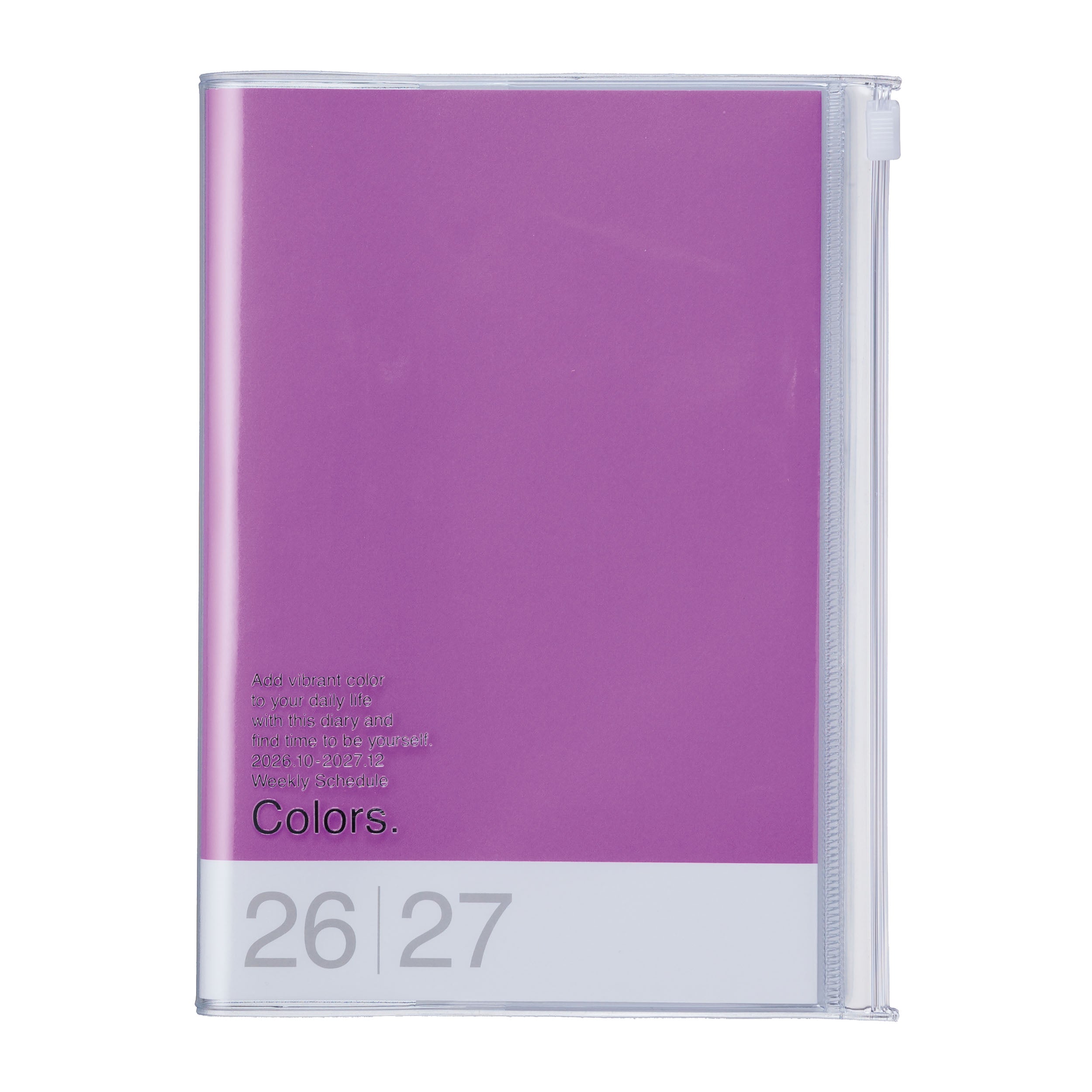 Purple notebook with 'Colors' branding on a white background