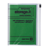2026-2027 Storage.It Weekly A5 Diary - Green