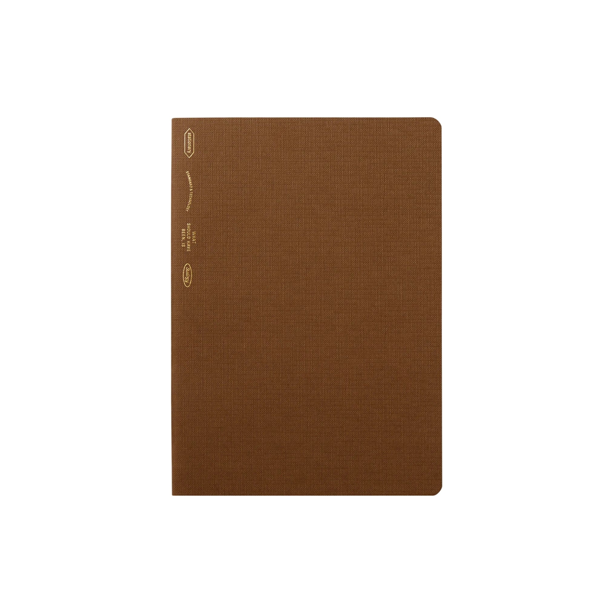 Cacao Brown Grid Notebook