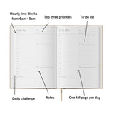 Undated Daily Planner -  Purple and Orange