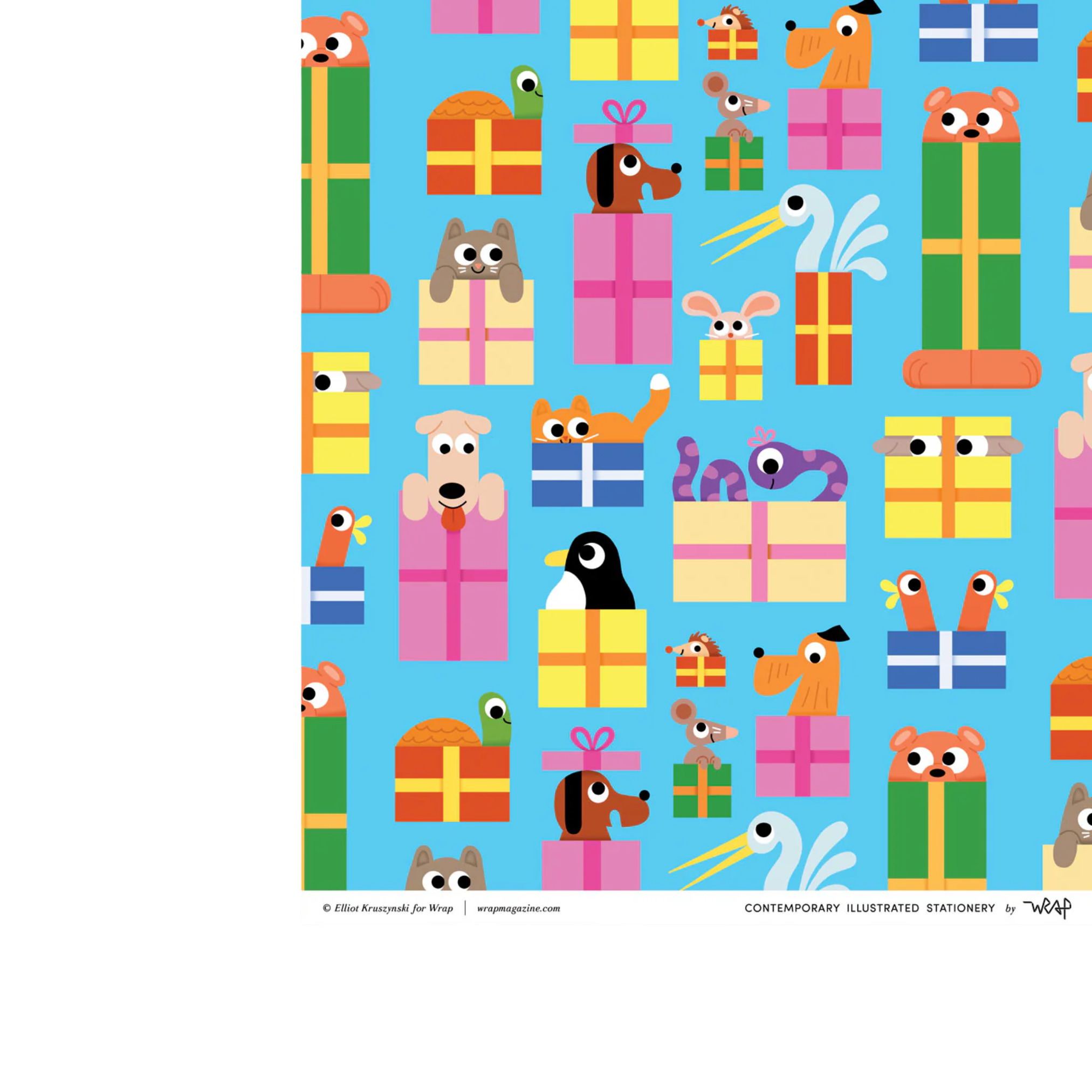 Animals Birthday Gift Wrap Paper 