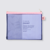 Mesh Pouch Pencil Case Medium - Blue Pink