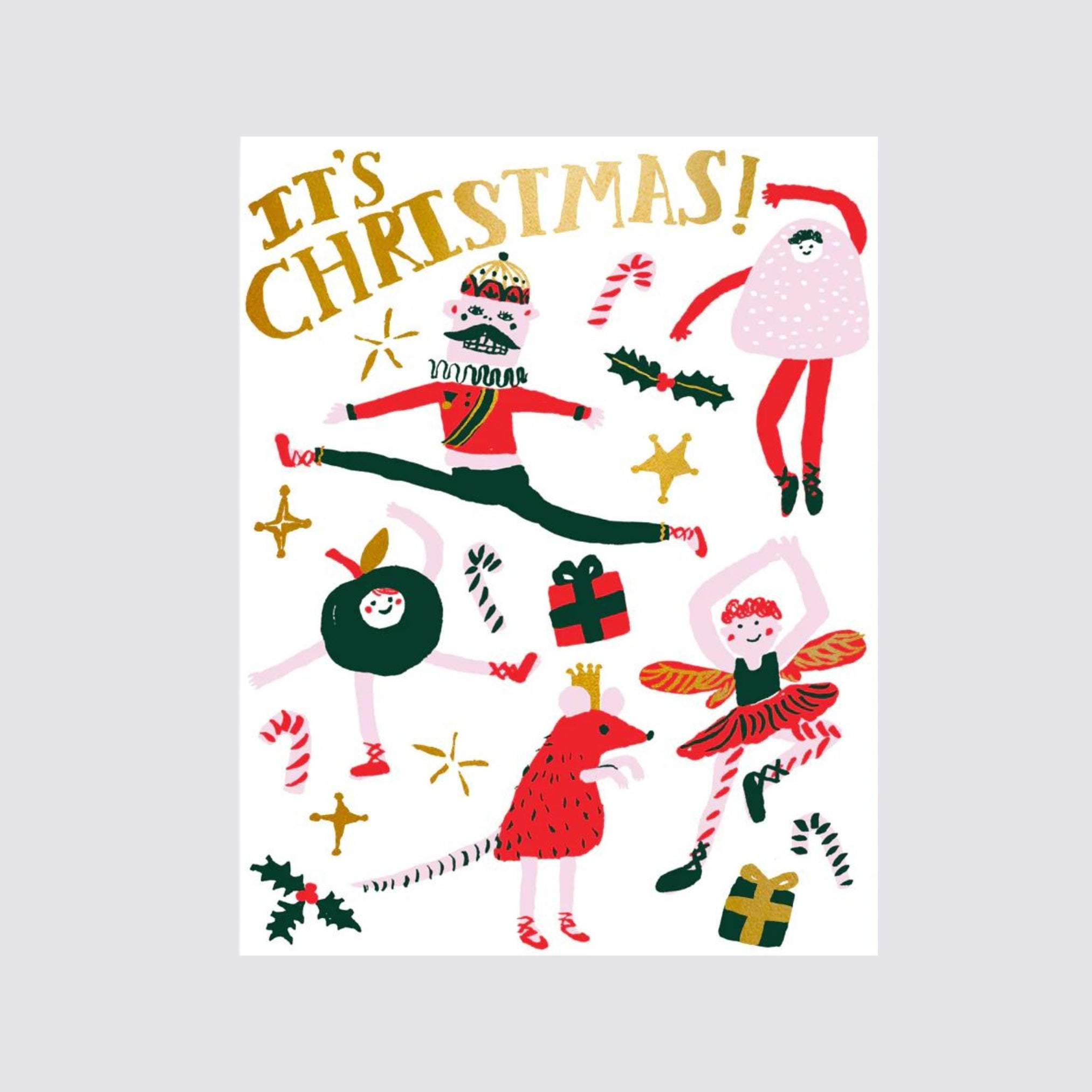 ballet themed It's Christmas card 