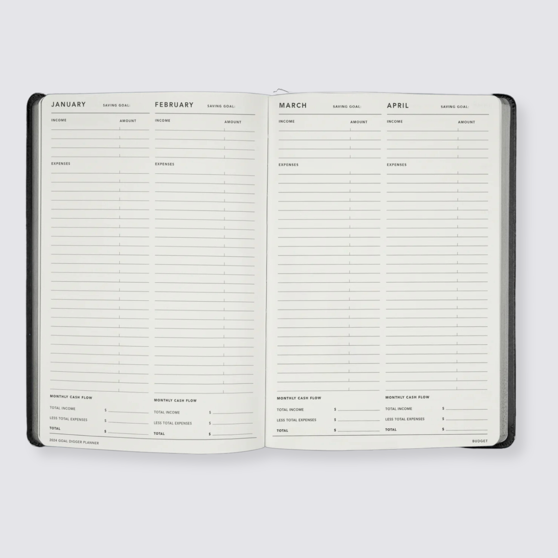 Weekly goal planner diary 2024