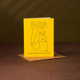 funny grumpy cat yellow fathers day card