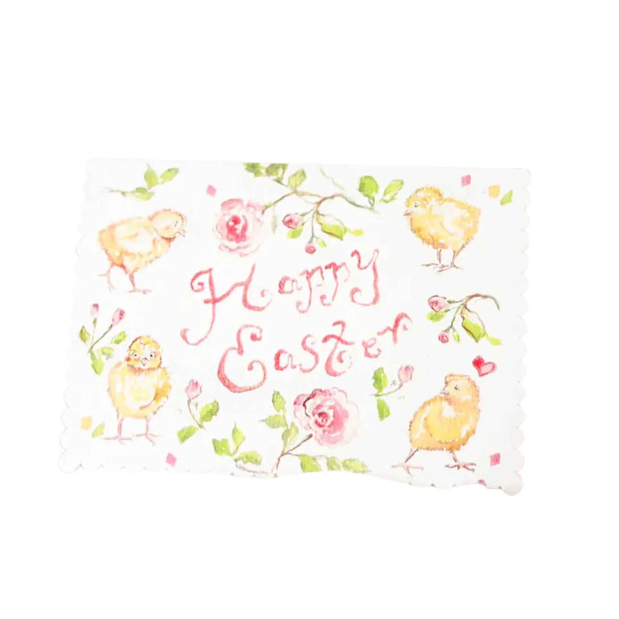 Happy Easter Chick - Scalloped Edge Card
