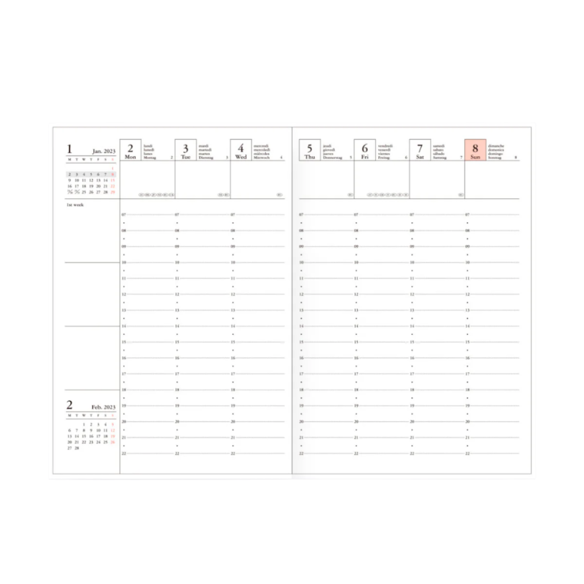 Marks A6 Weekly Diary
