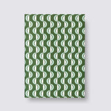 Medium Layflat Notebook Wave Forest Green 