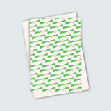 Patterned Card - Enid Print in Pink & Green