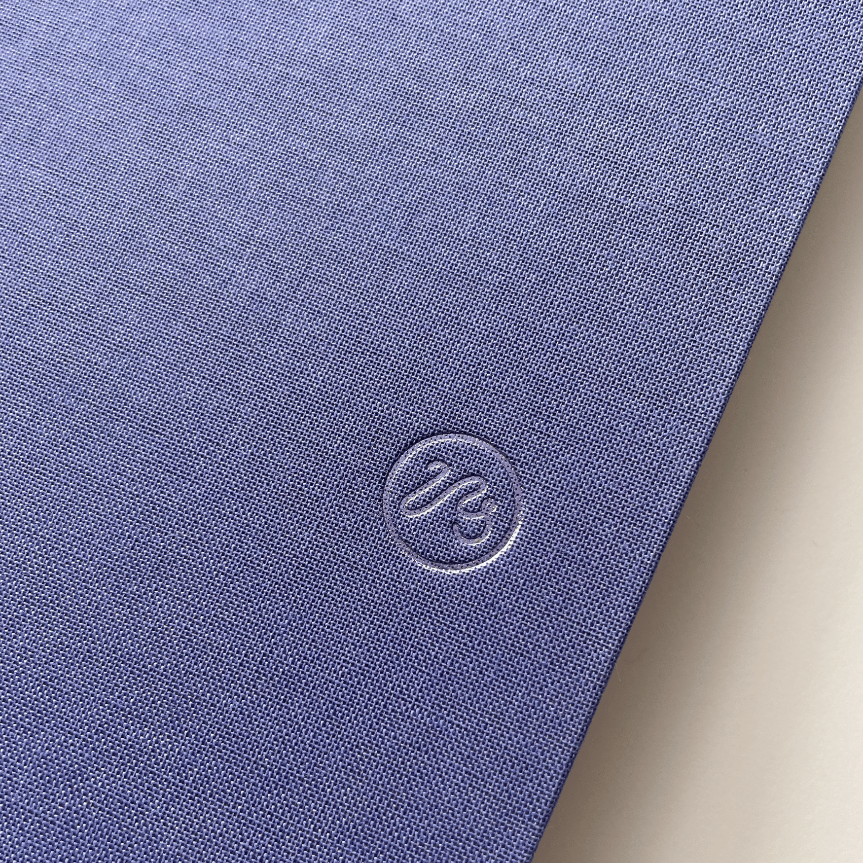 Purple Bookcloth Notebook Detail