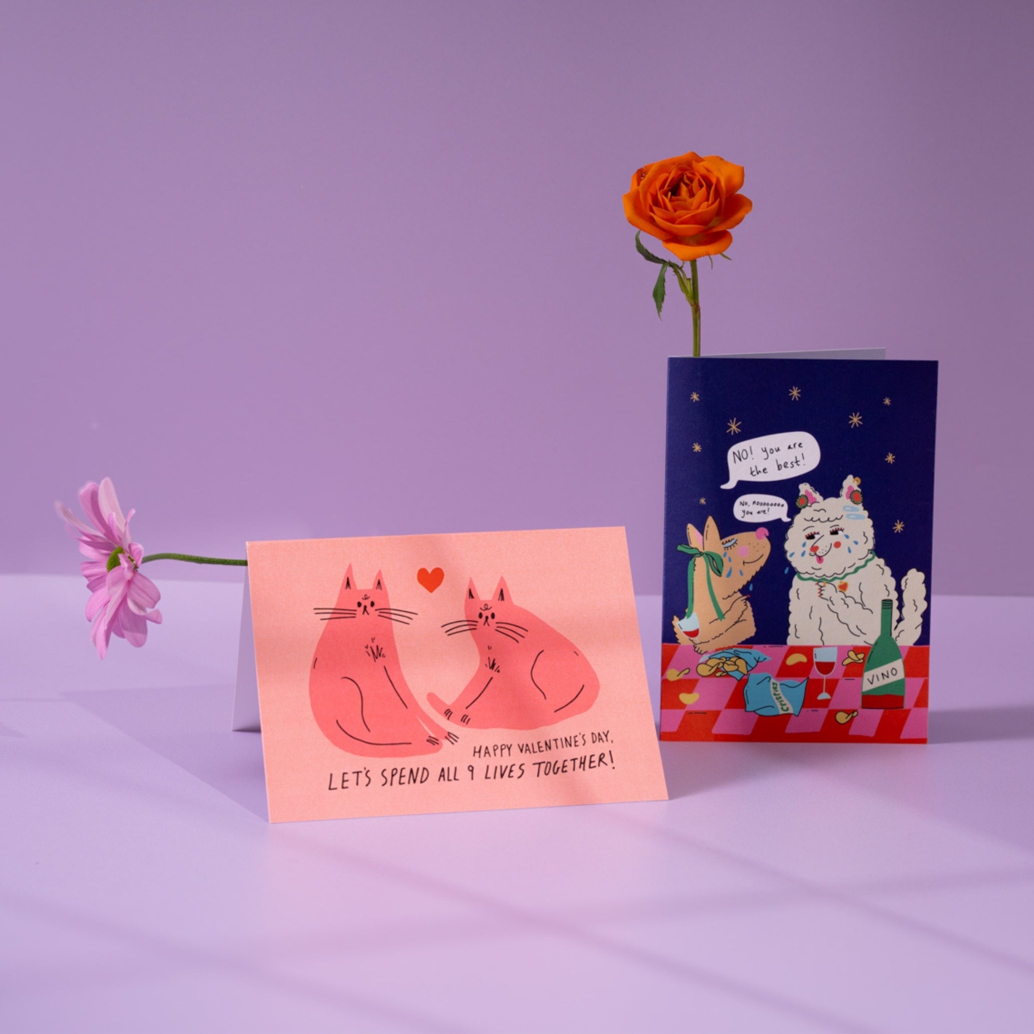 Nine Lives Valentines Card