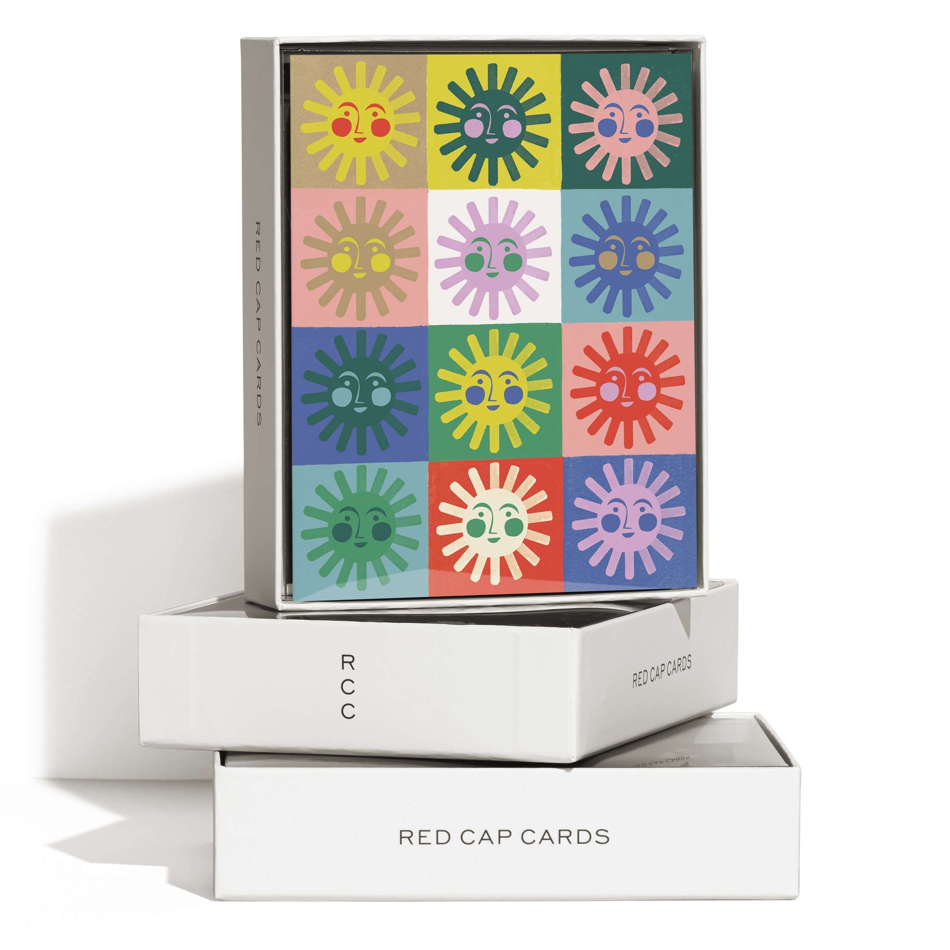 sun illustrations greetings card set