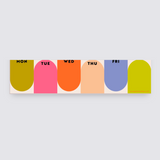 Keyboard Weekly Planner Pad - Bright Arches