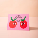 Tied the Knot Cherry Card