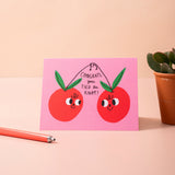 Tied the Knot Cherry Card