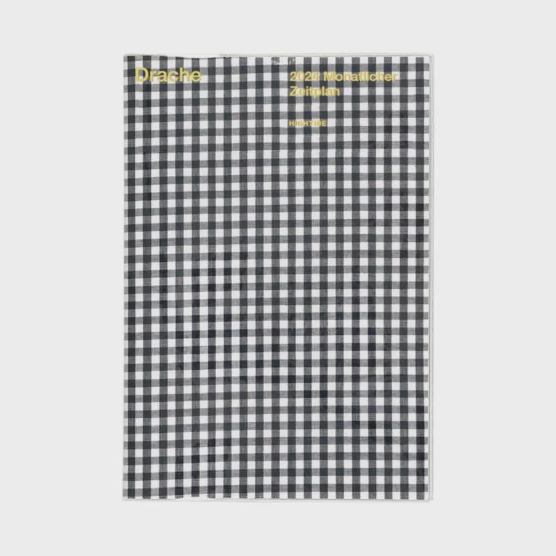 2024 black gingham weekly diary